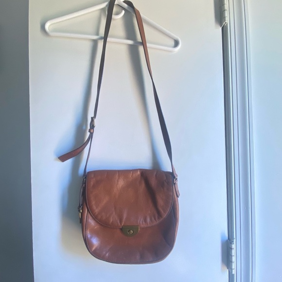 Fossil Tan Leather Crossbody Bag - Picture 1 of 10